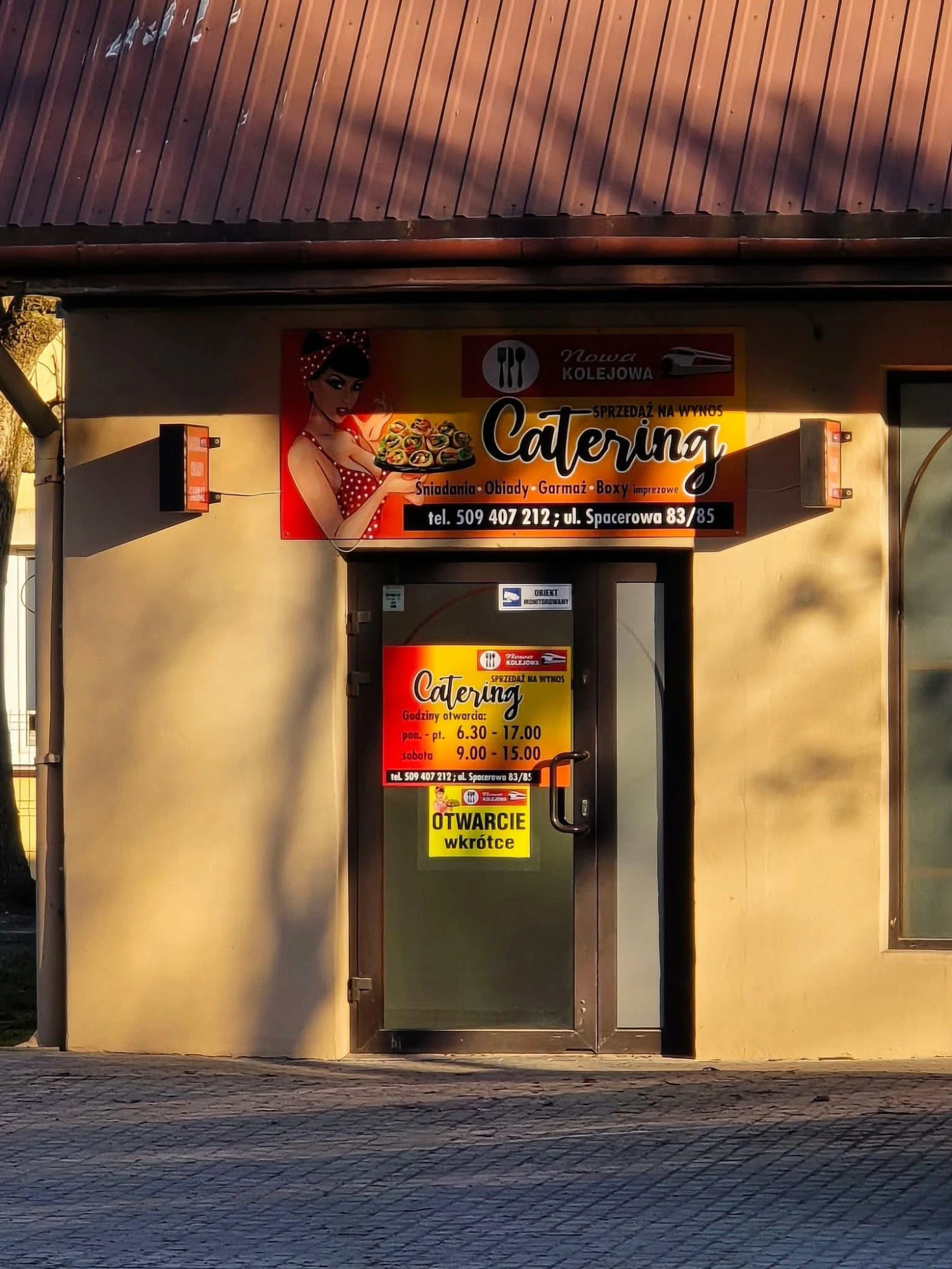 Nowa Kolejowa Catering · lokal przy ul. Spacerowej 83/85 w Zduńskiej Woli